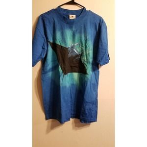 Vintage Habitat Blue Manta Ray T-Shirt Size L